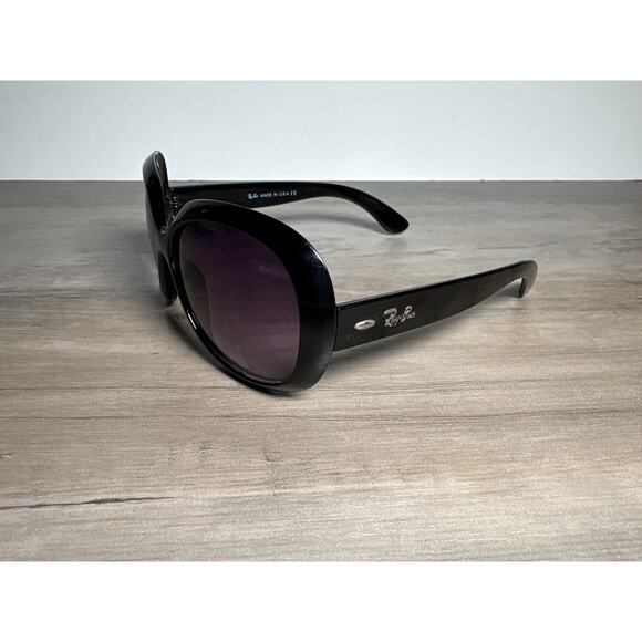 Vintage Ray-Ban RB4098 Black Oval Sunglasses Made in USA Bausch & Lomb Era - Picture 3 of 6